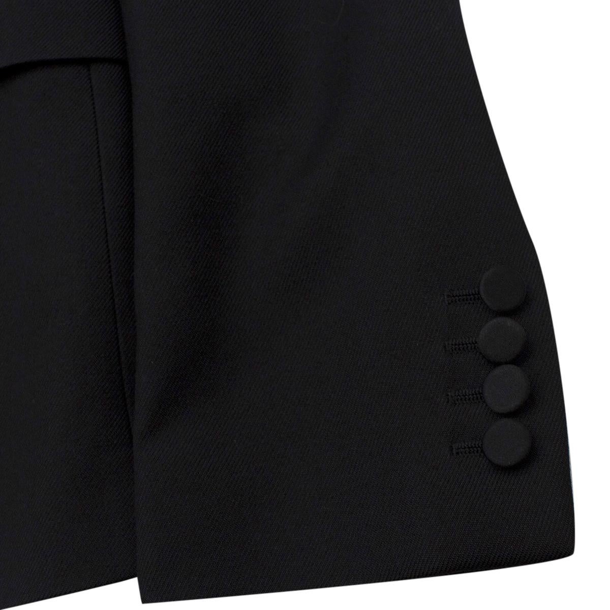 Women's Saint Laurent Virgin Wool Le Smoking Jacket Size US 10 For Sale