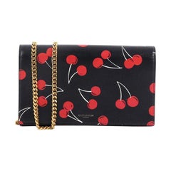 Saint Laurent Wallet on Chain Printed Leather
