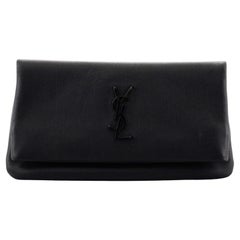 Saint Laurent West Hollywood Fold Over Clutch Leather