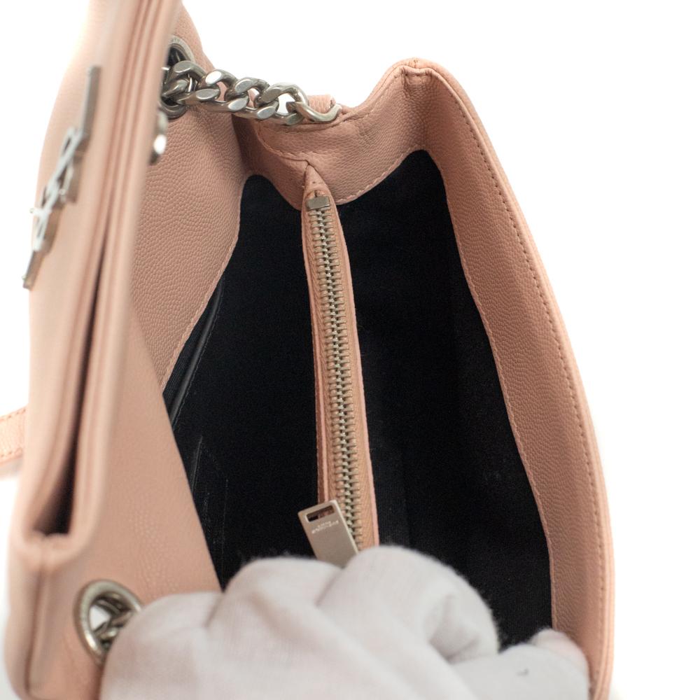 SAINT LAURENT, West Hollywood in pink leather In Good Condition In Clichy, FR