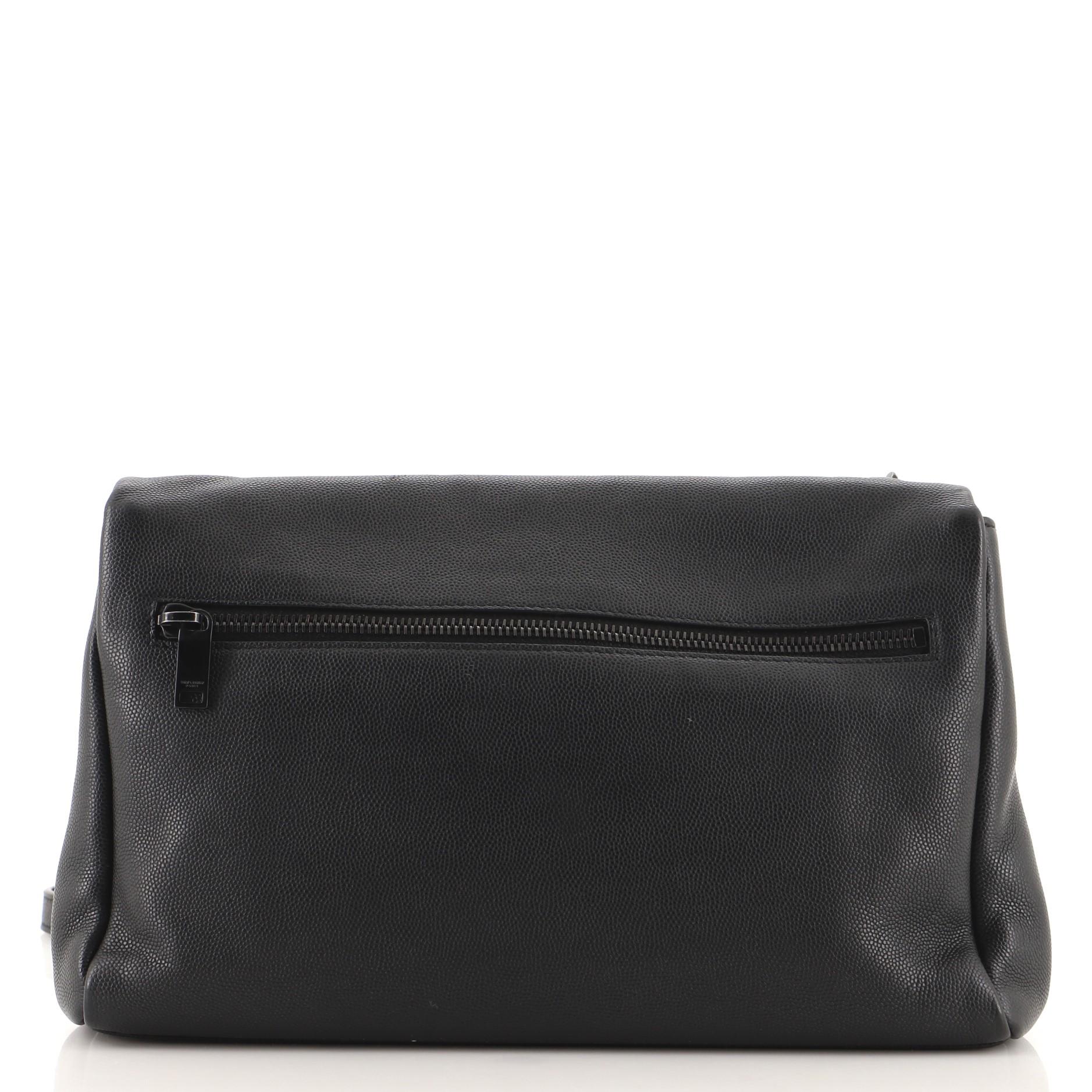 Saint Laurent West Hollywood Umhängetasche aus Leder Medium (Schwarz)