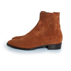 Saint Laurent, Western suede Wyatt boots