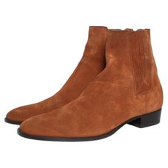 Saint Laurent, Western suede Wyatt boots