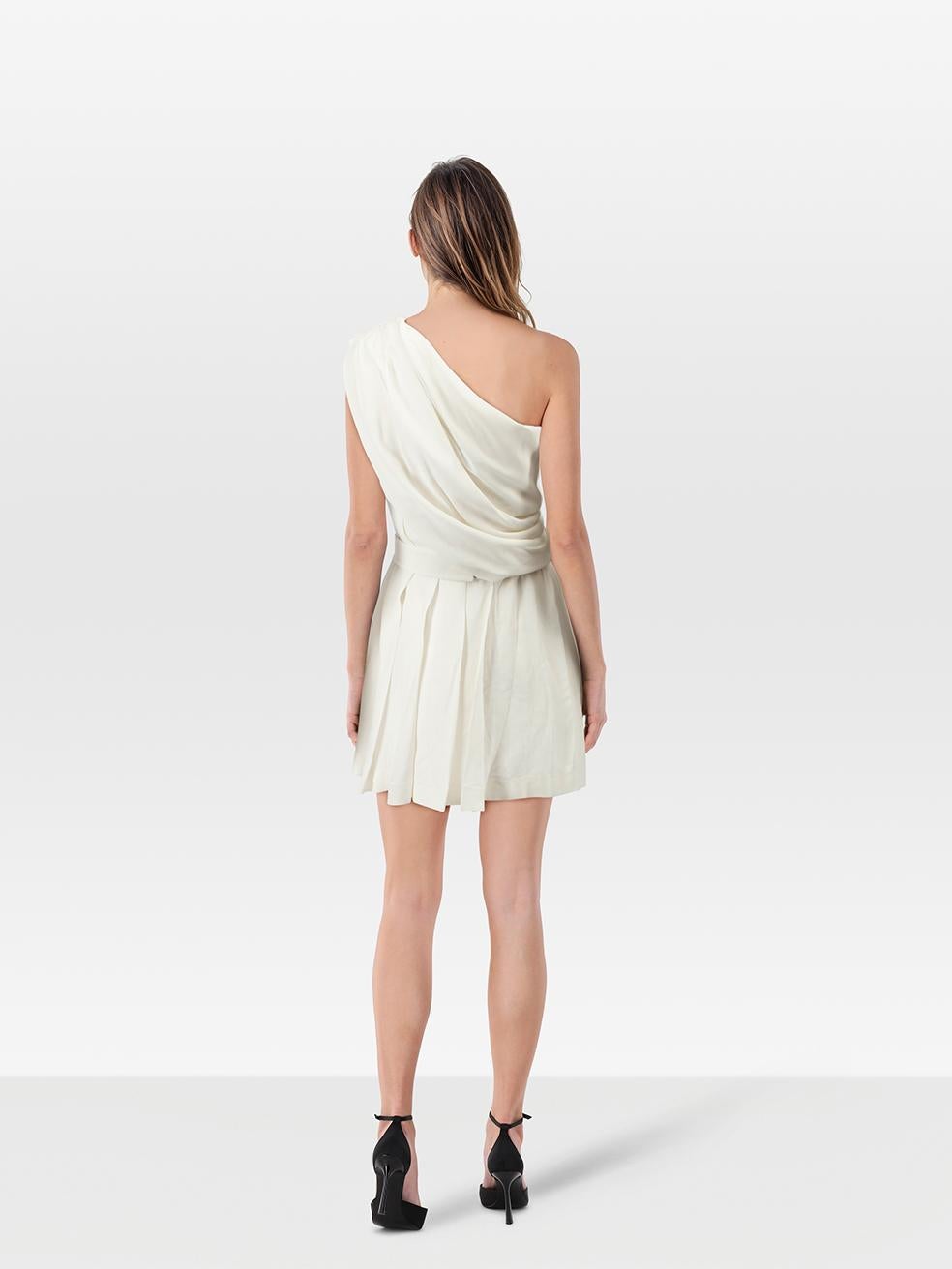 CONDITION is Very good. Minimal wear to the dress is evident. Marks on the front and lower back on this used Saint Laurent designer resale item. Marks may need gentle hand wash contrary to dry clean instructions.
 
 
 
 Details
 
 
 White
 
