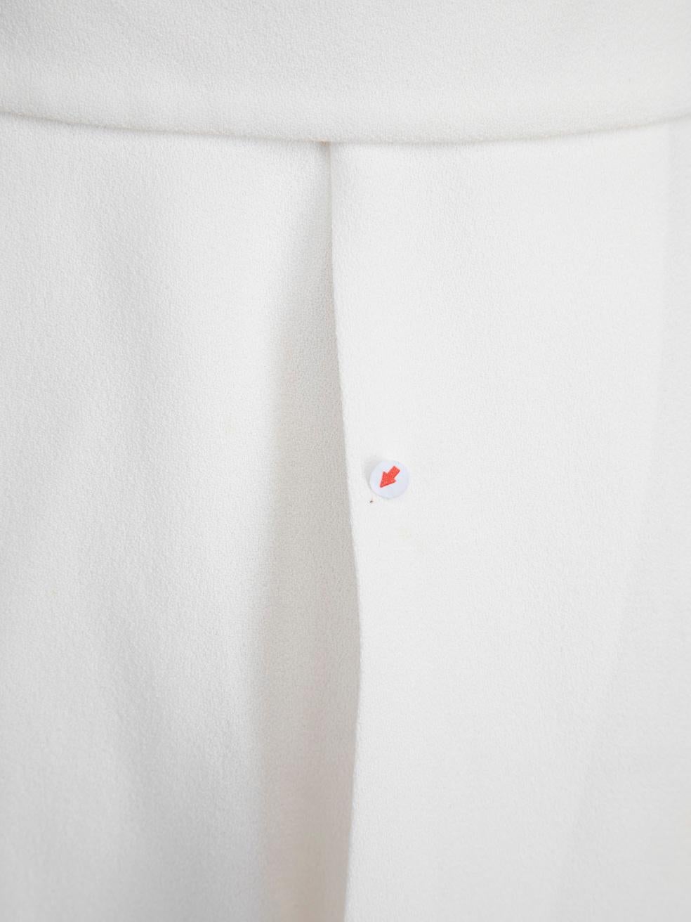 Saint Laurent White Asymmetric Mini Dress Size S For Sale 1