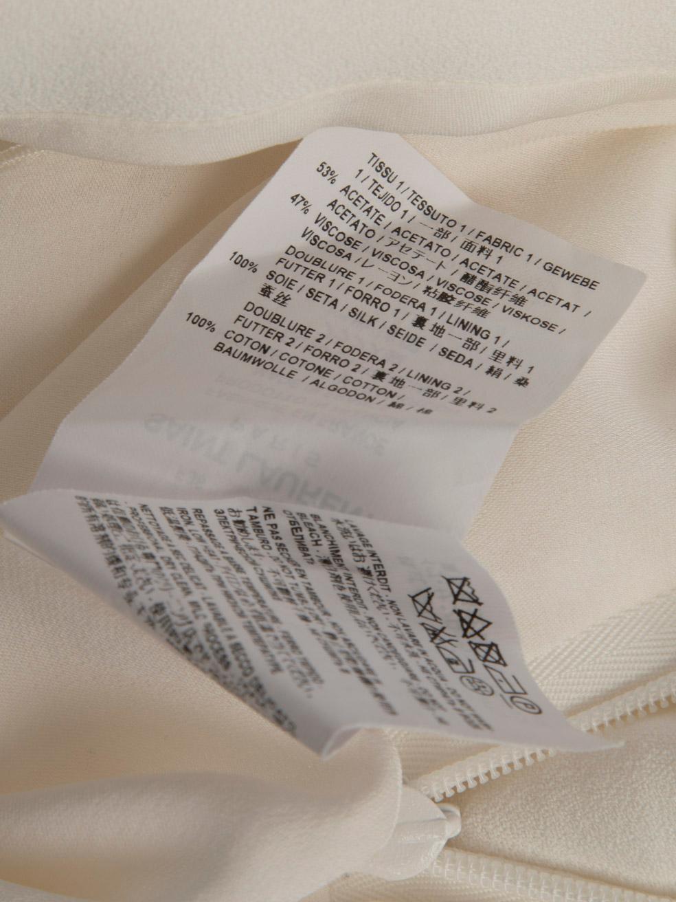 Saint Laurent White Asymmetric Mini Dress Size S For Sale 5