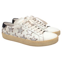 Saint Laurent White California Court Classic Star Sneakers - US 6