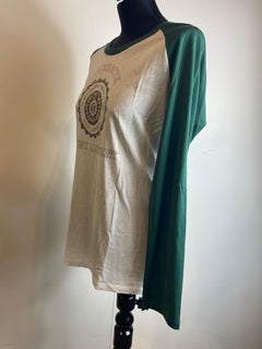 Saint Laurent white college-style T-shirt