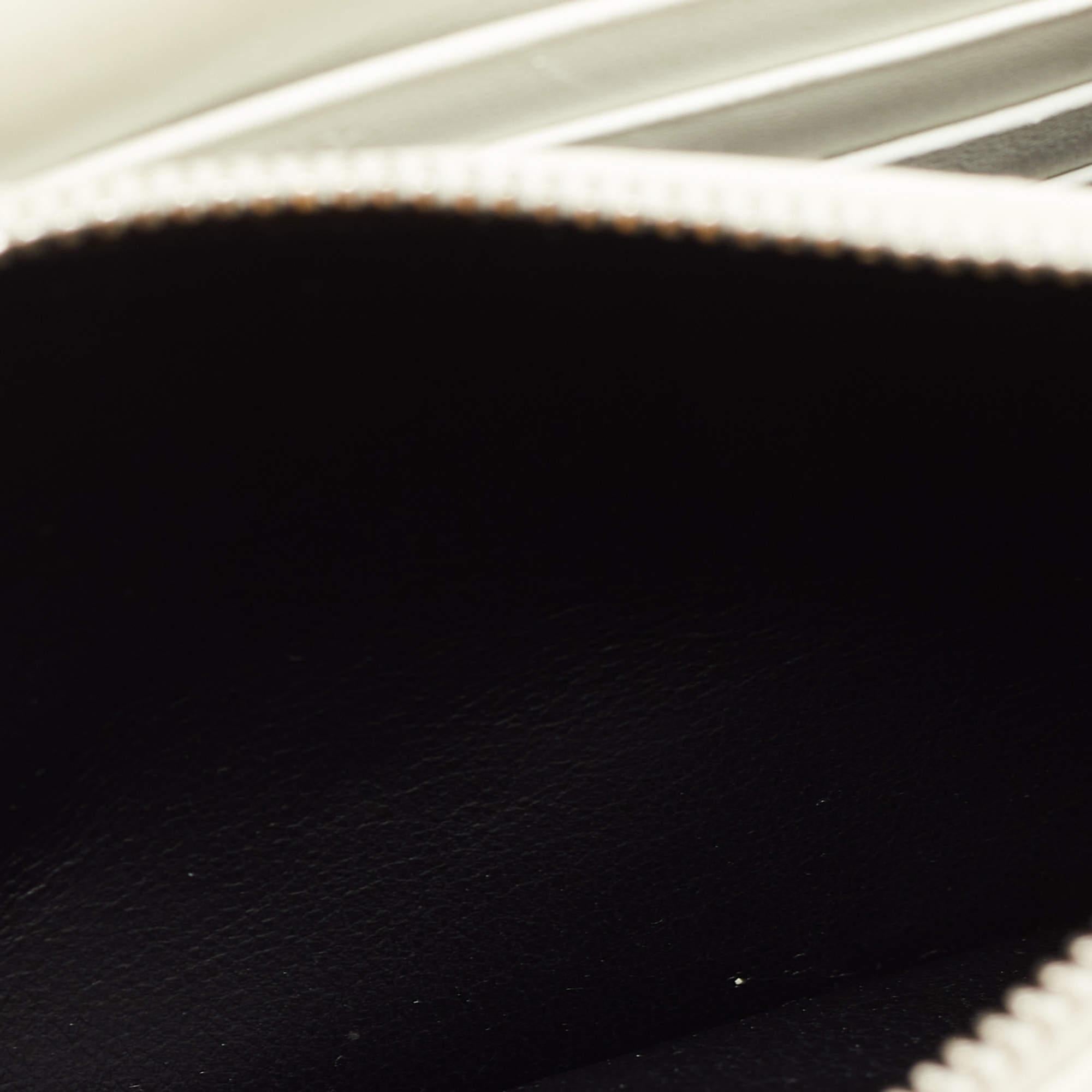 Saint Laurent White Croc Embossed Leather Kate Tassel Chain Wallet 11