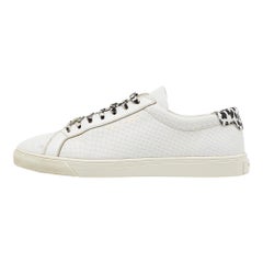 Saint Laurent White Leather Andy Lace Up Sneakers Size 39