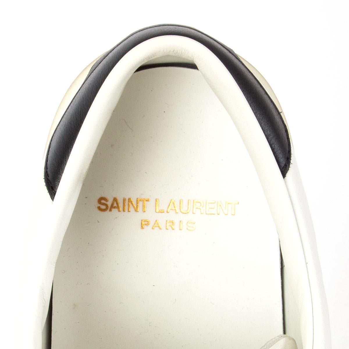 SAINT LAURENT cuero blanco CLASSIC COURT VELCRO Zapatillas Zapatos 39 1