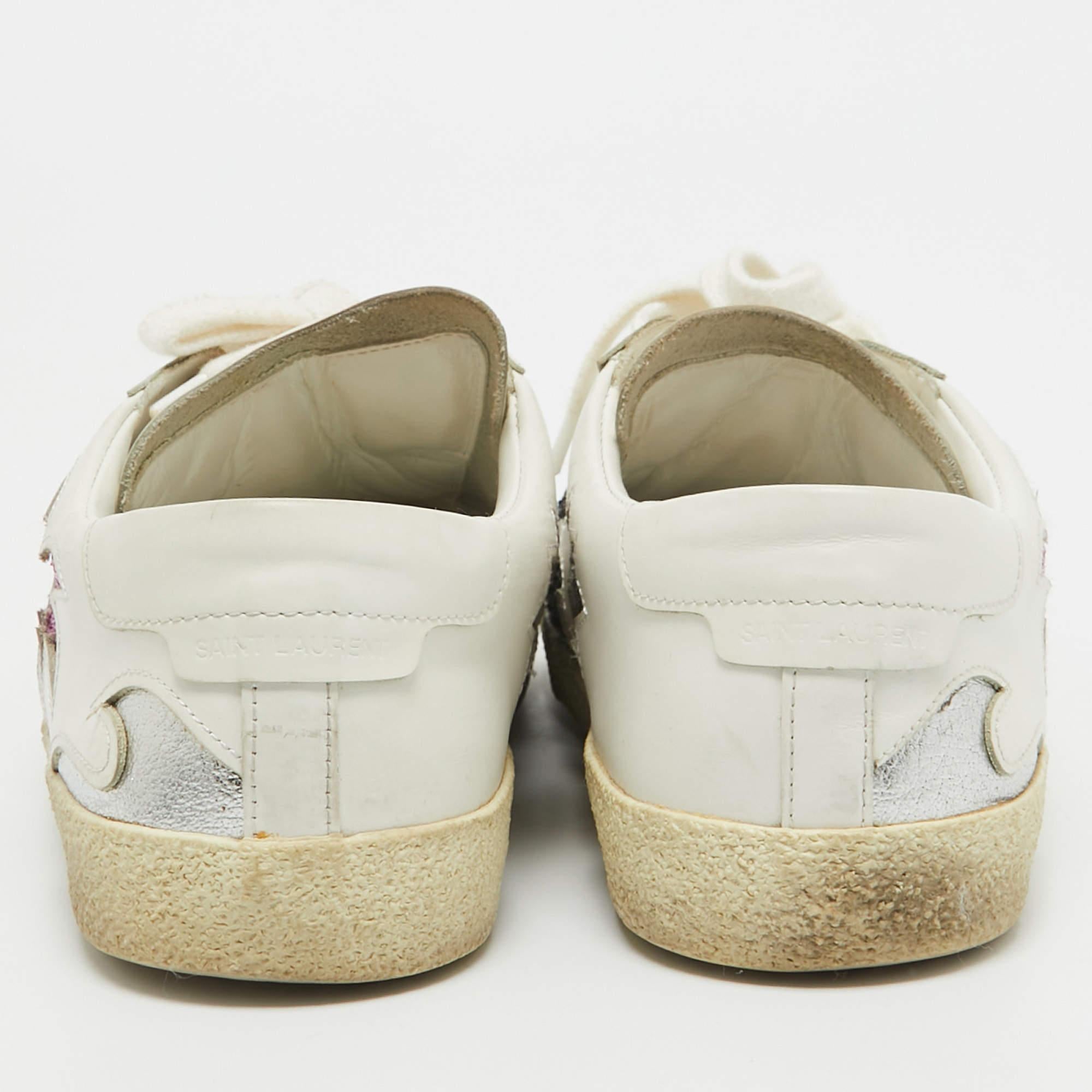 Saint Laurent White Leather Court Classic Sneakers Size 37 1