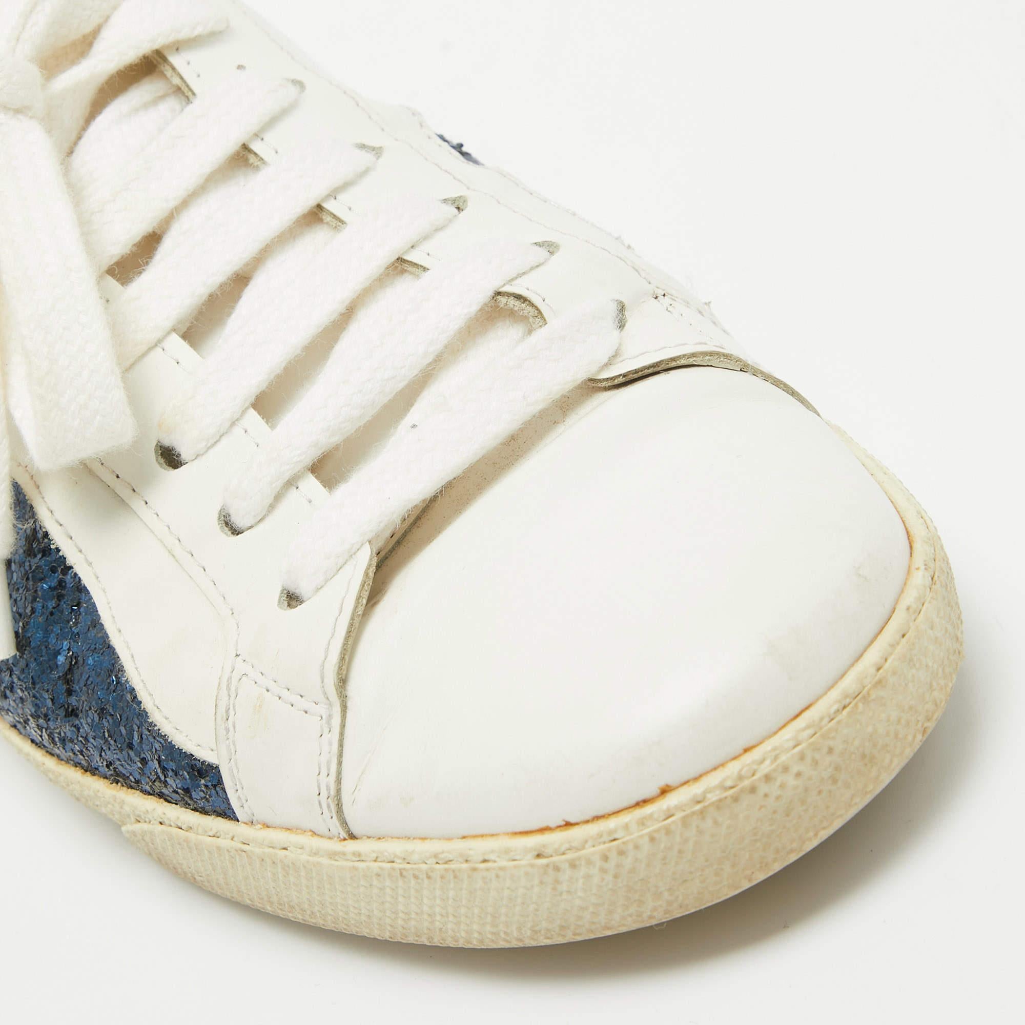 Saint Laurent White Leather Court Classic Sneakers Size 37 3
