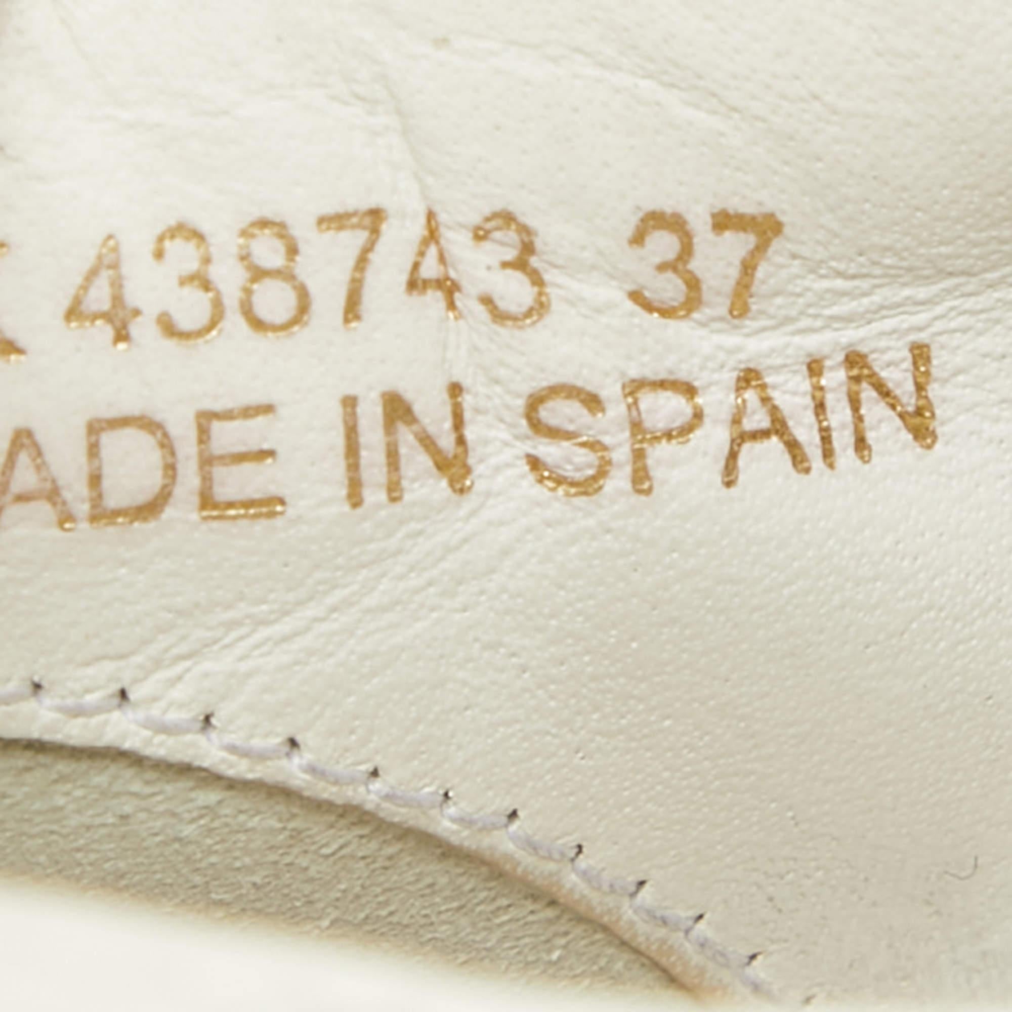 Saint Laurent White Leather Court Classic Sneakers Size 37 4