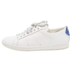 Used Saint Laurent White Leather Court Classic Sneakers Size 39