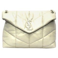 Saint Laurent White Leather LouLou Bag