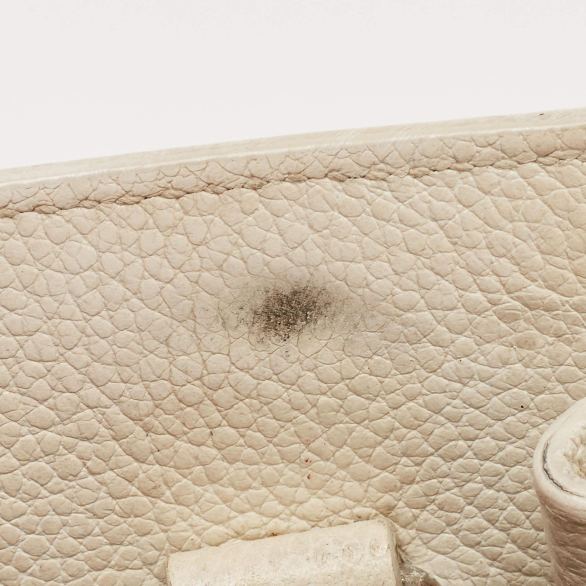 Saint Laurent Weißes Leder Nano Classic Sac De Jour Tote 7