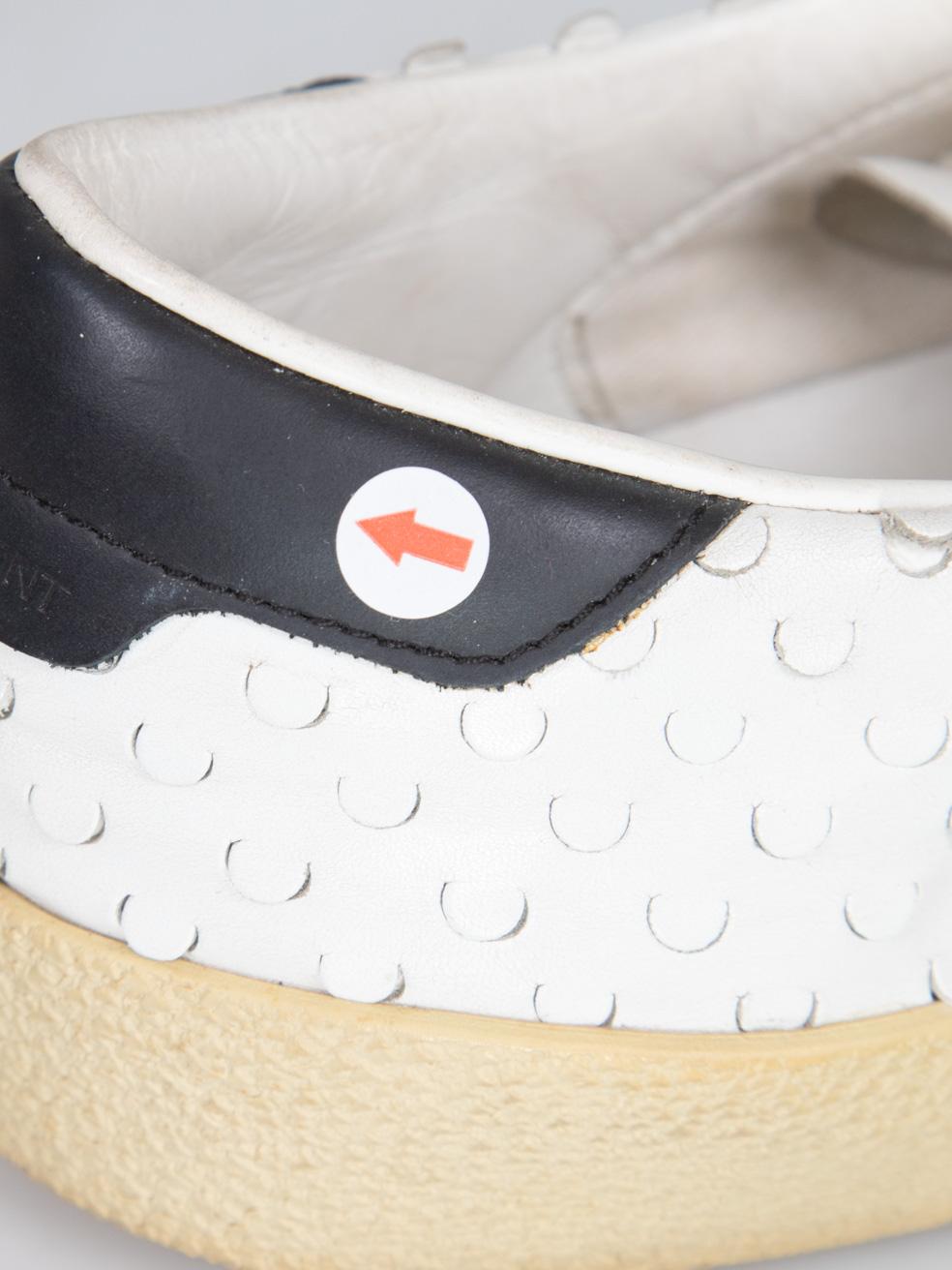 Saint Laurent Baskets perforées en cuir blanc Taille IT 41 en vente 2