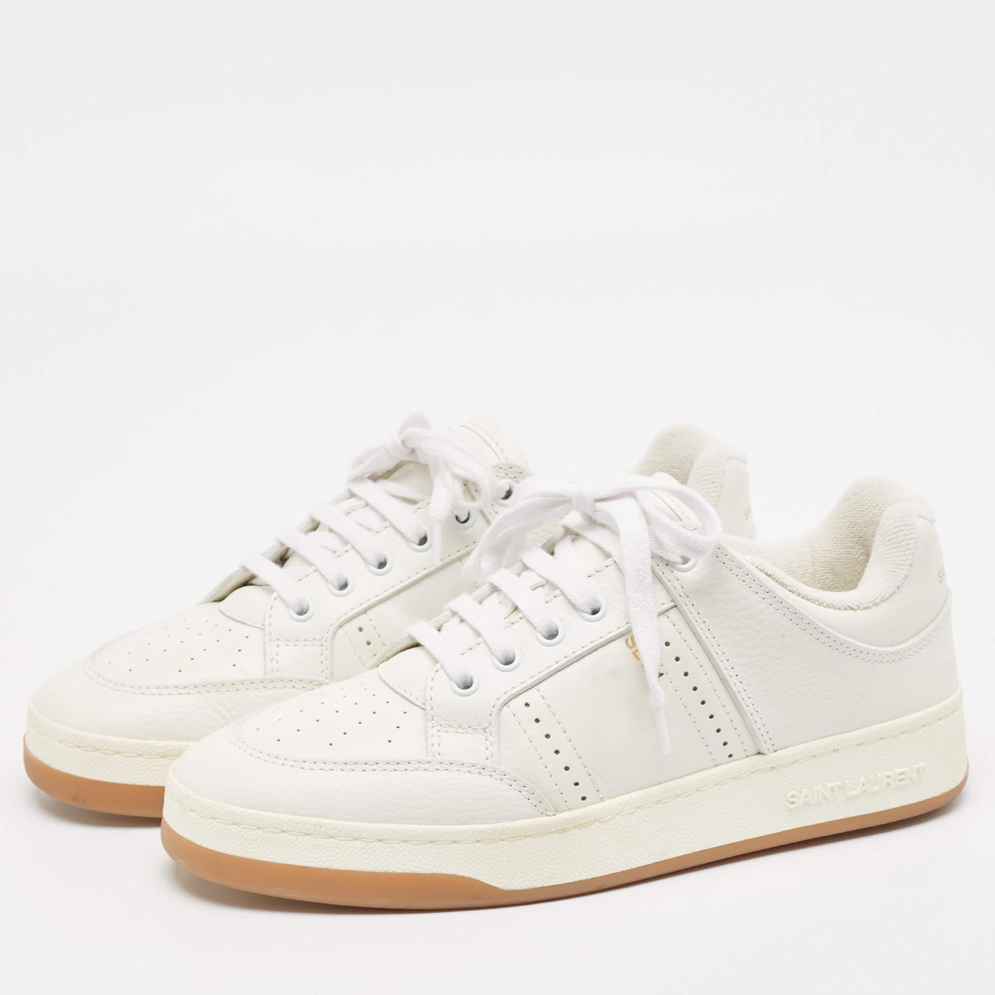 Coming in a classic silhouette  these designer sneakers are a seamless combination of luxury  comfort  and style. These sneakers are designed with signature details and comfortable insoles.