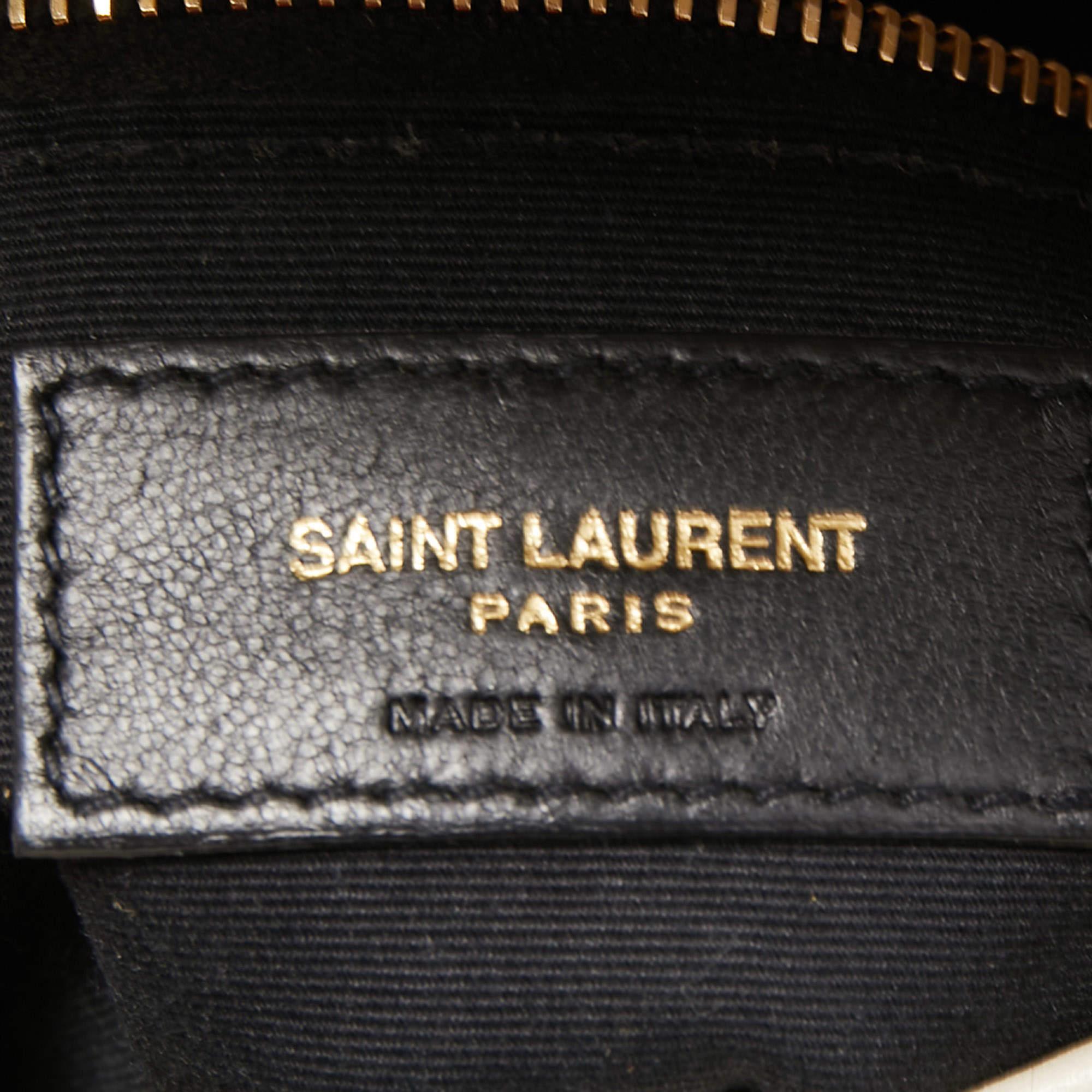 Saint Laurent White Leather Small Puffer Chain Shoulder Bag 5
