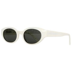 Saint Laurent White Lola Sunglasses