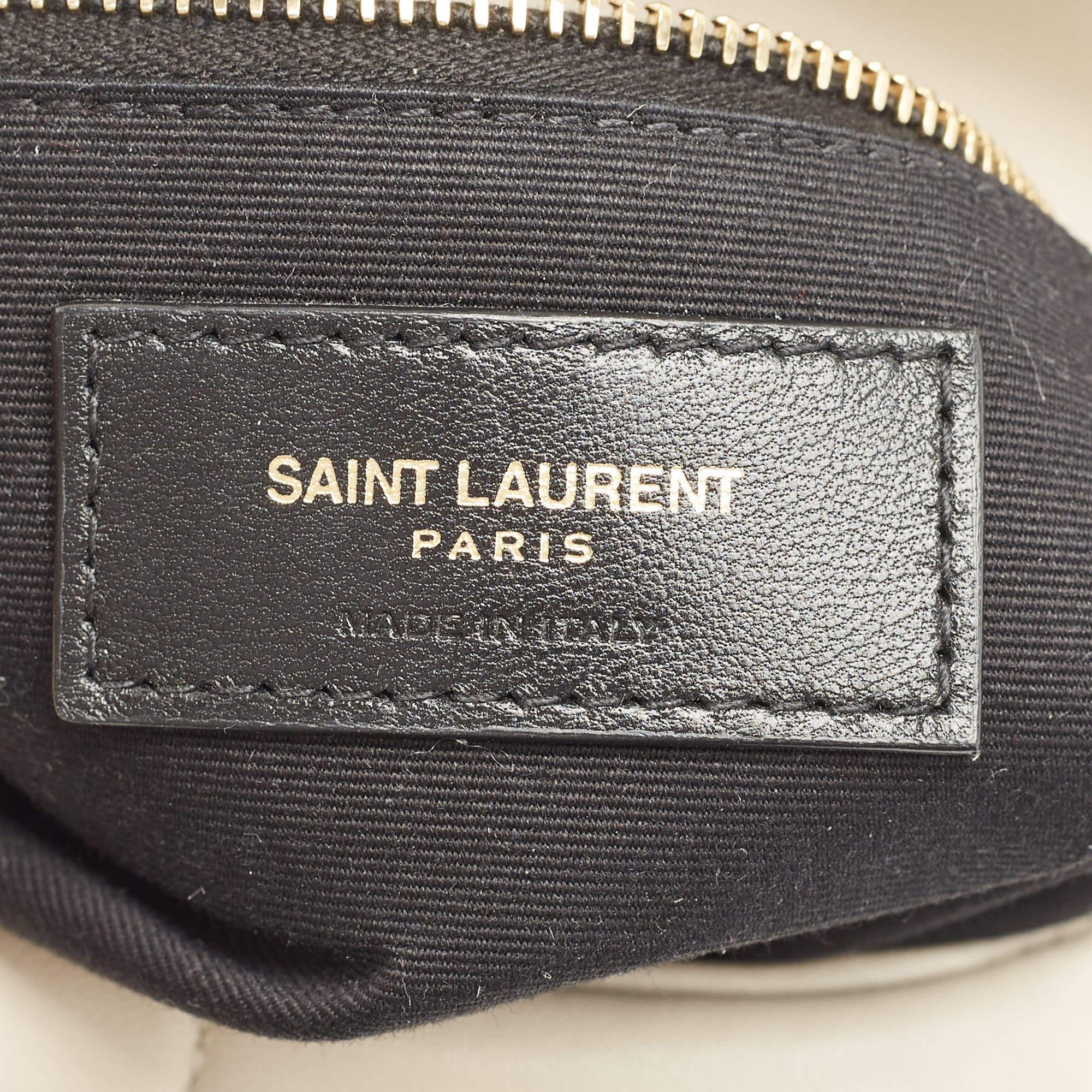 Saint Laurent White Quilted Leather Mini Puffer Toy Flap Bag 8