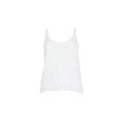 SAINT LAURENT weißes SEQUIN Tank Top Shirt 40 M