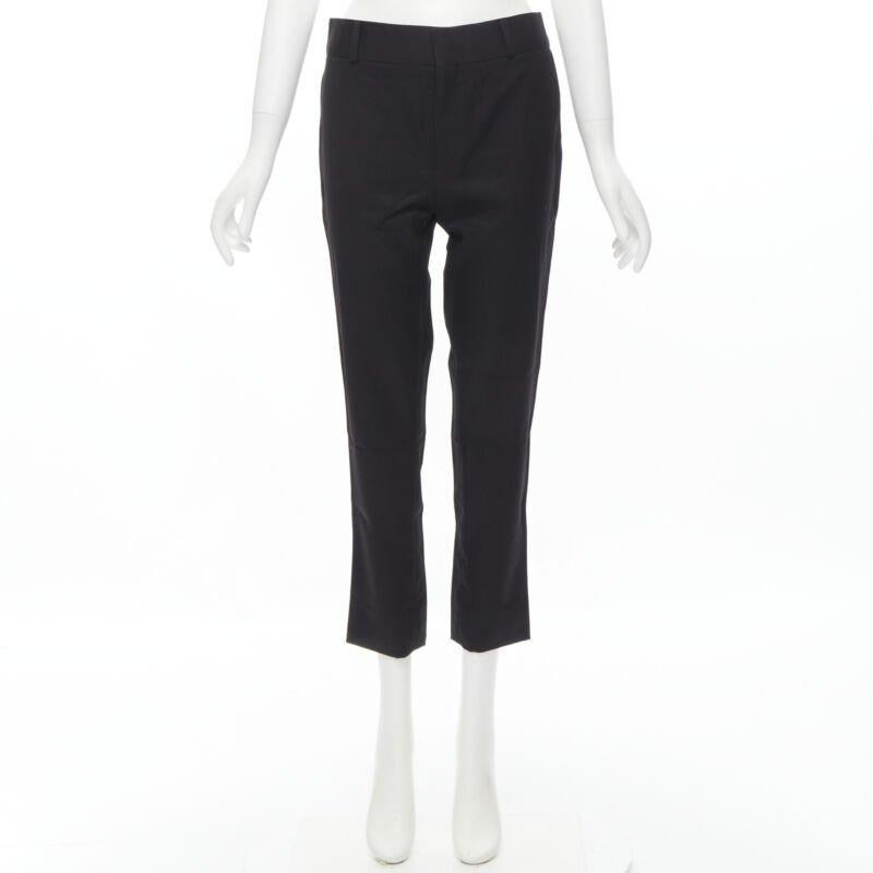 SAINT LAURENT white side braided trimming formal trousers S For Sale 6