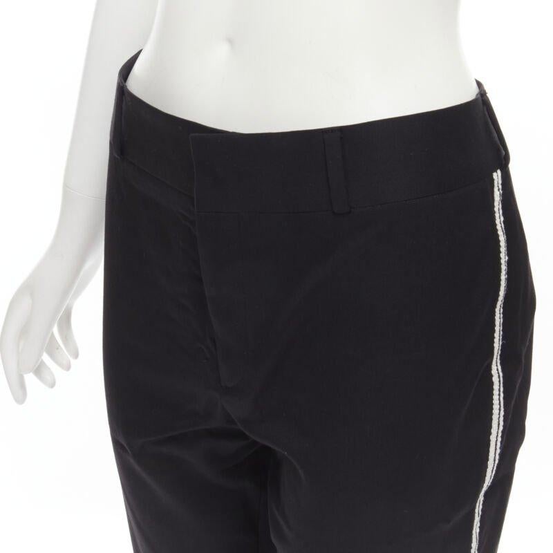 SAINT LAURENT white side braided trimming formal trousers S For Sale 3
