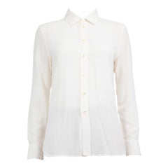 Saint Laurent White Silk Button Down Shirt Size L Saint Laurent White Silk Button Down Shirt Size L