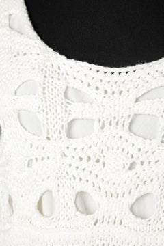 Saint Laurent white summer crochet dress