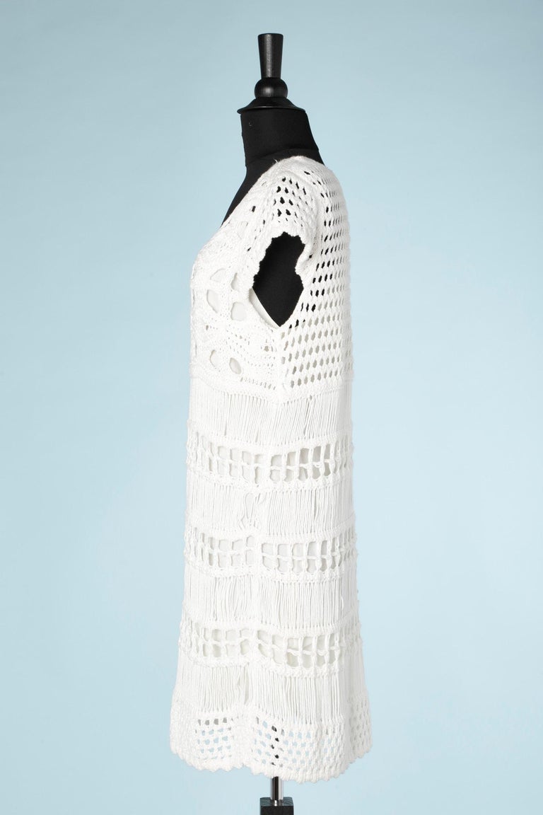 Saint Laurent white summer crochet dress For Sale at 1stDibs | saint  laurent crochet dress, summer crochet dresses, ysl crochet dress