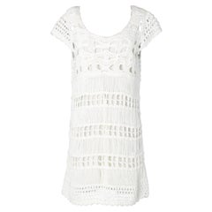  Saint Laurent white summer crochet dress