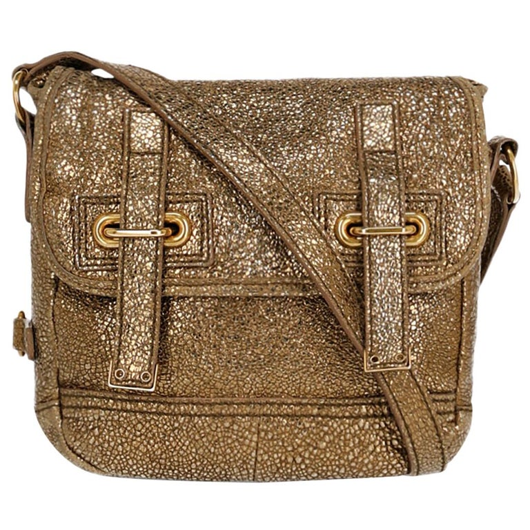 Saint Laurent Woman Cross body bag Gold For Sale at 1stDibs