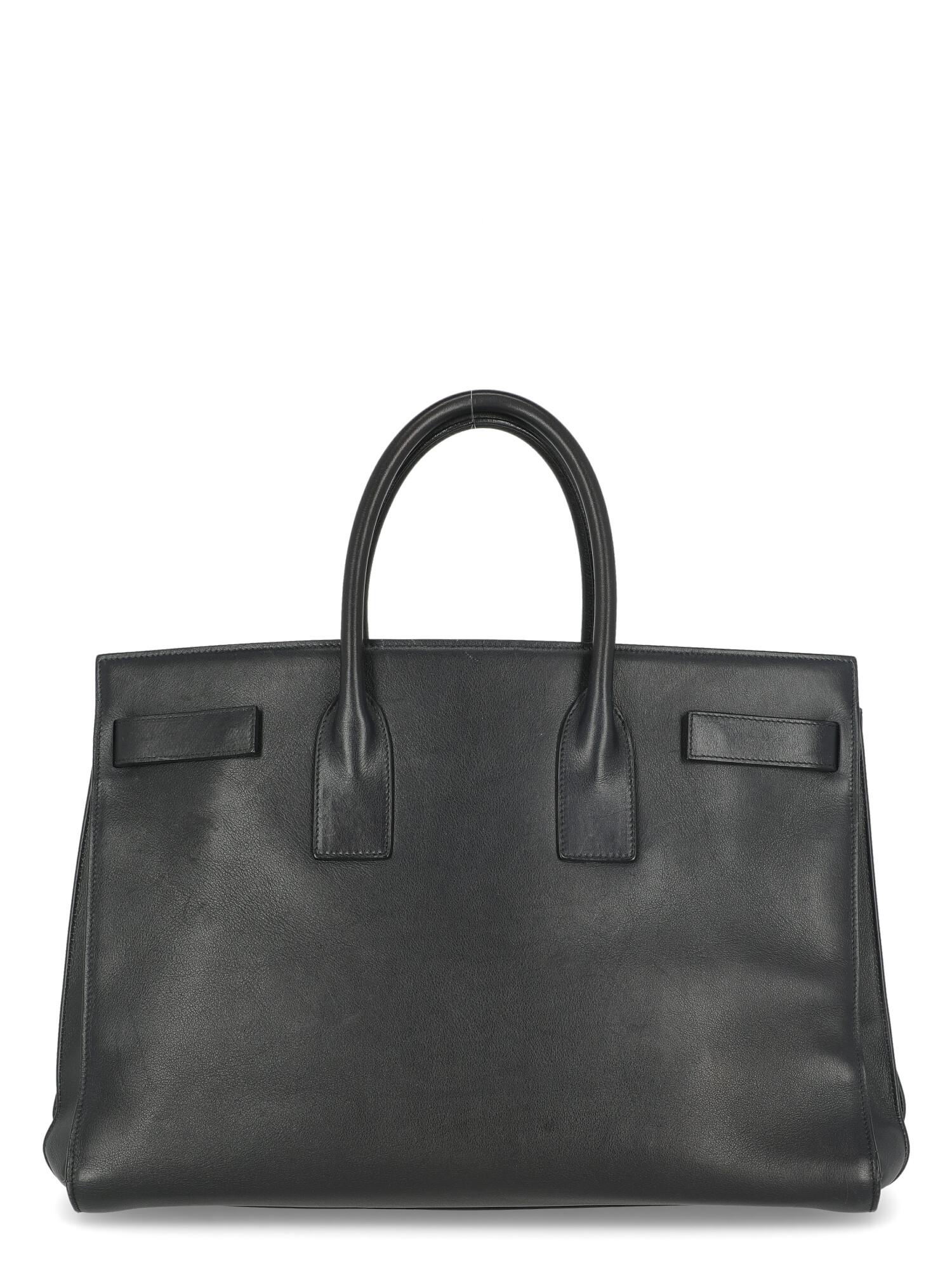 Saint Laurent Woman Handbag Sac De Jour Navy Leather In Fair Condition For Sale In Milan, IT