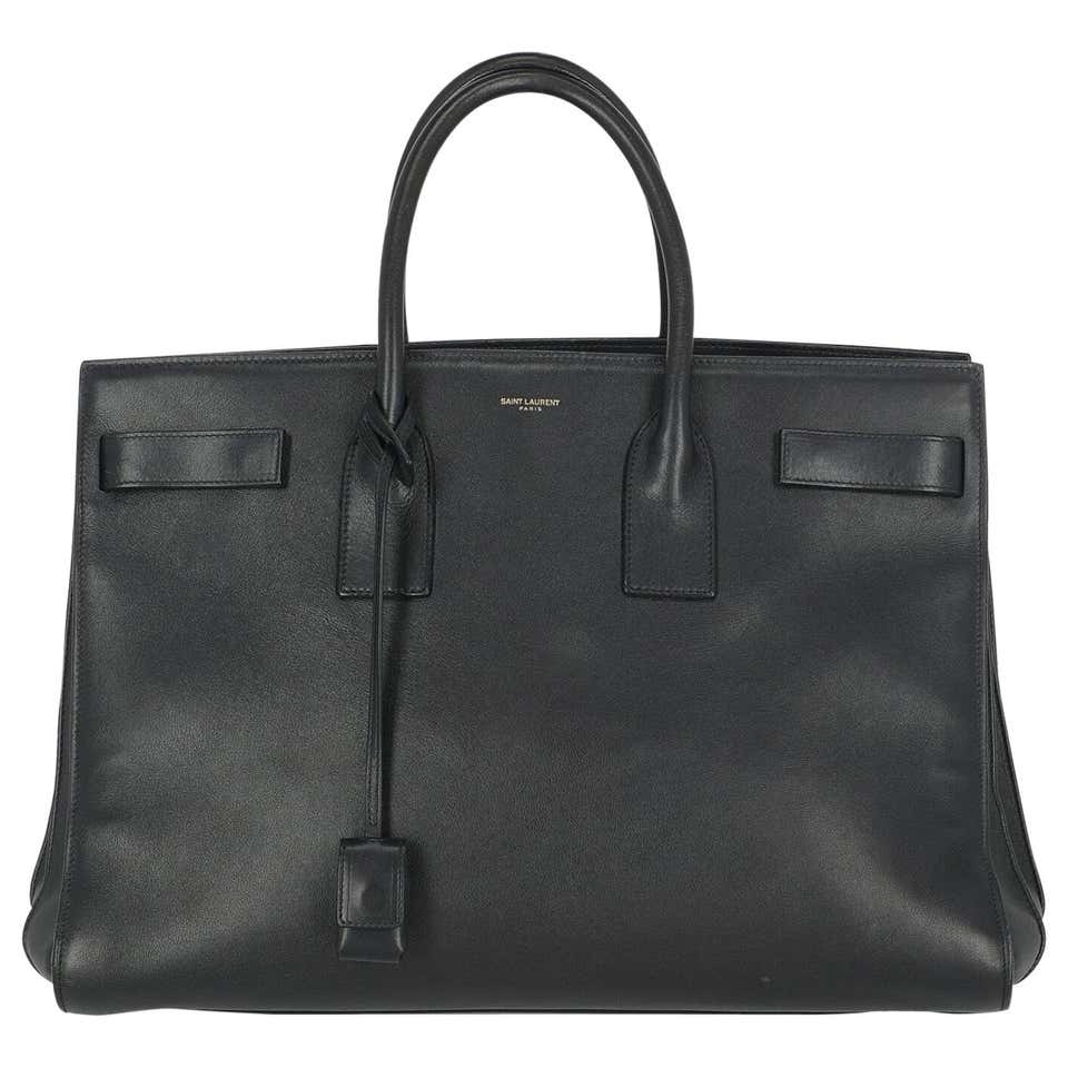 Saint Laurent Woman Handbag Sac De Jour Navy Leather For Sale at 1stDibs