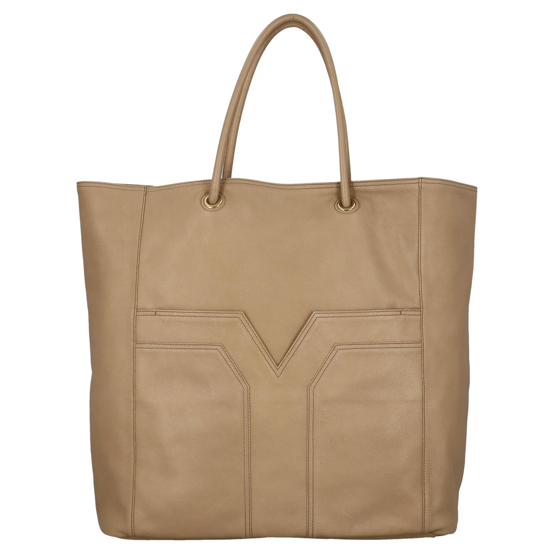 Saint Laurent Women Handbags Beige Leather  For Sale