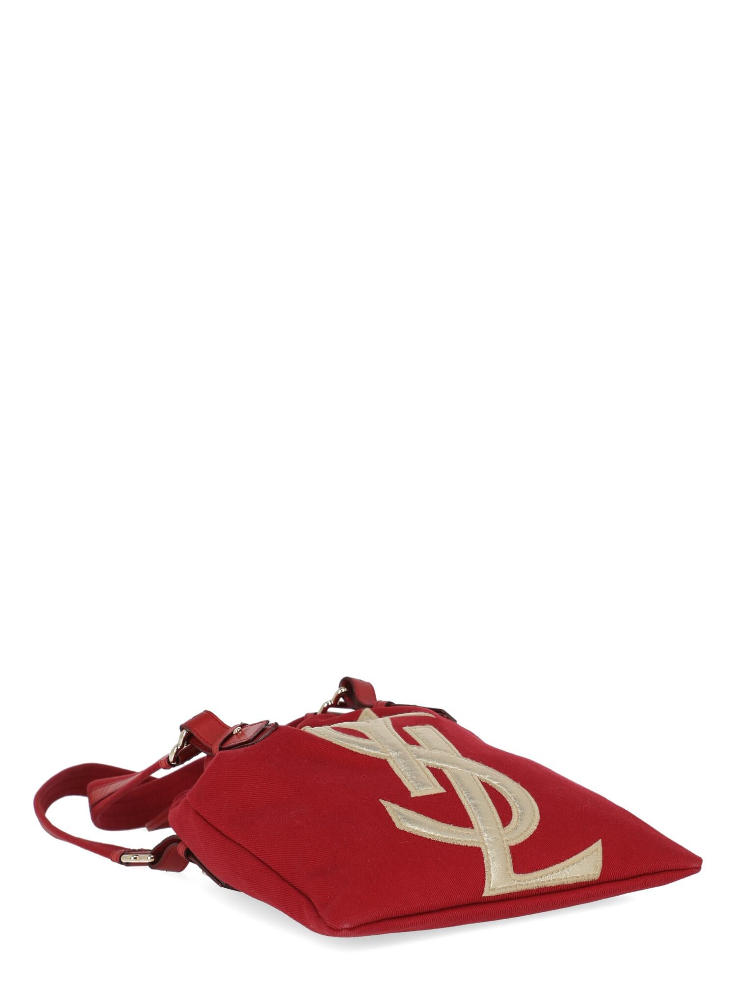 Saint Laurent Women Handbags Red Cotton  For Sale 1