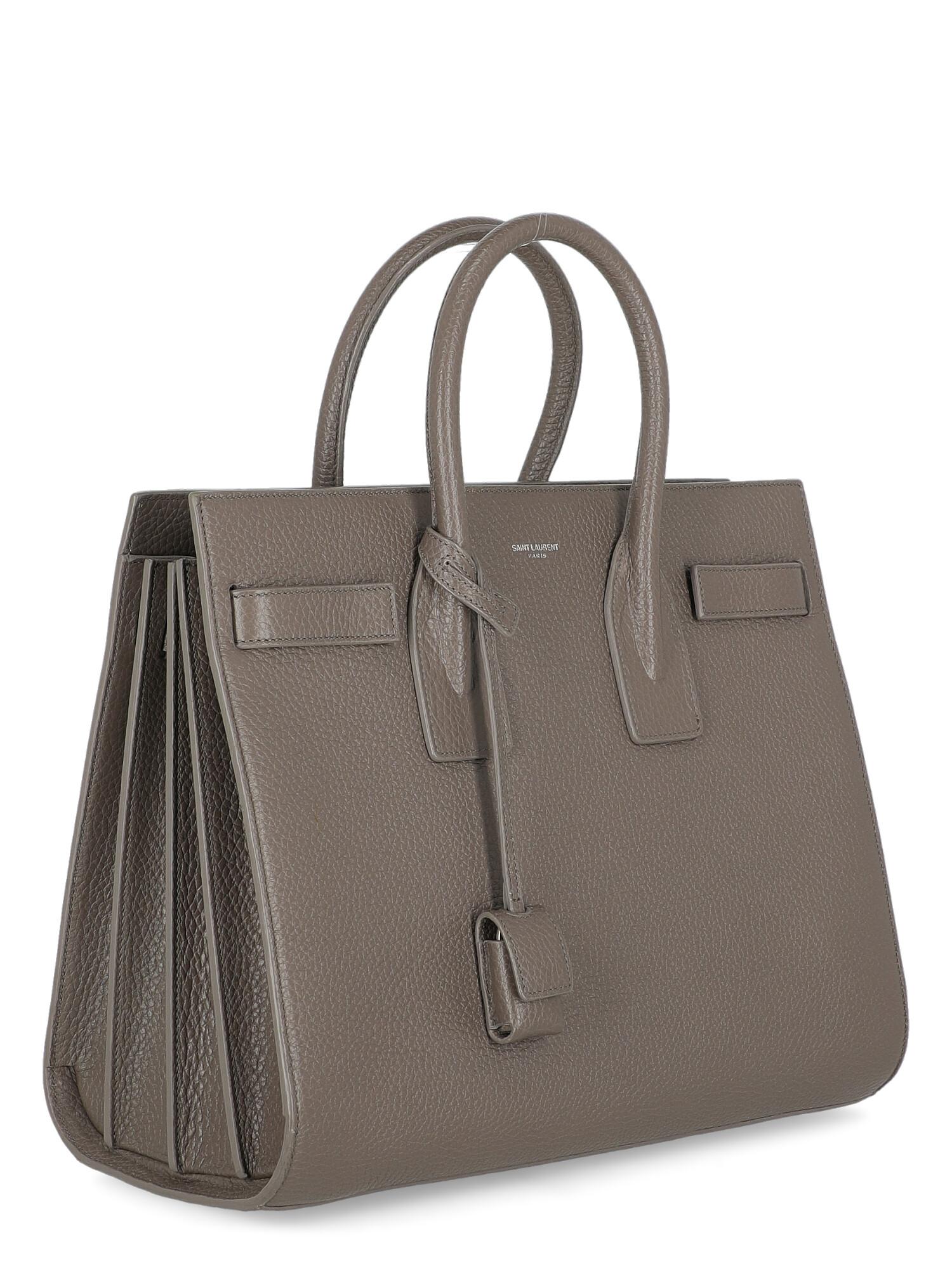Gray Saint Laurent  Women   Handbags  Sac De Jour Grey Leather  For Sale