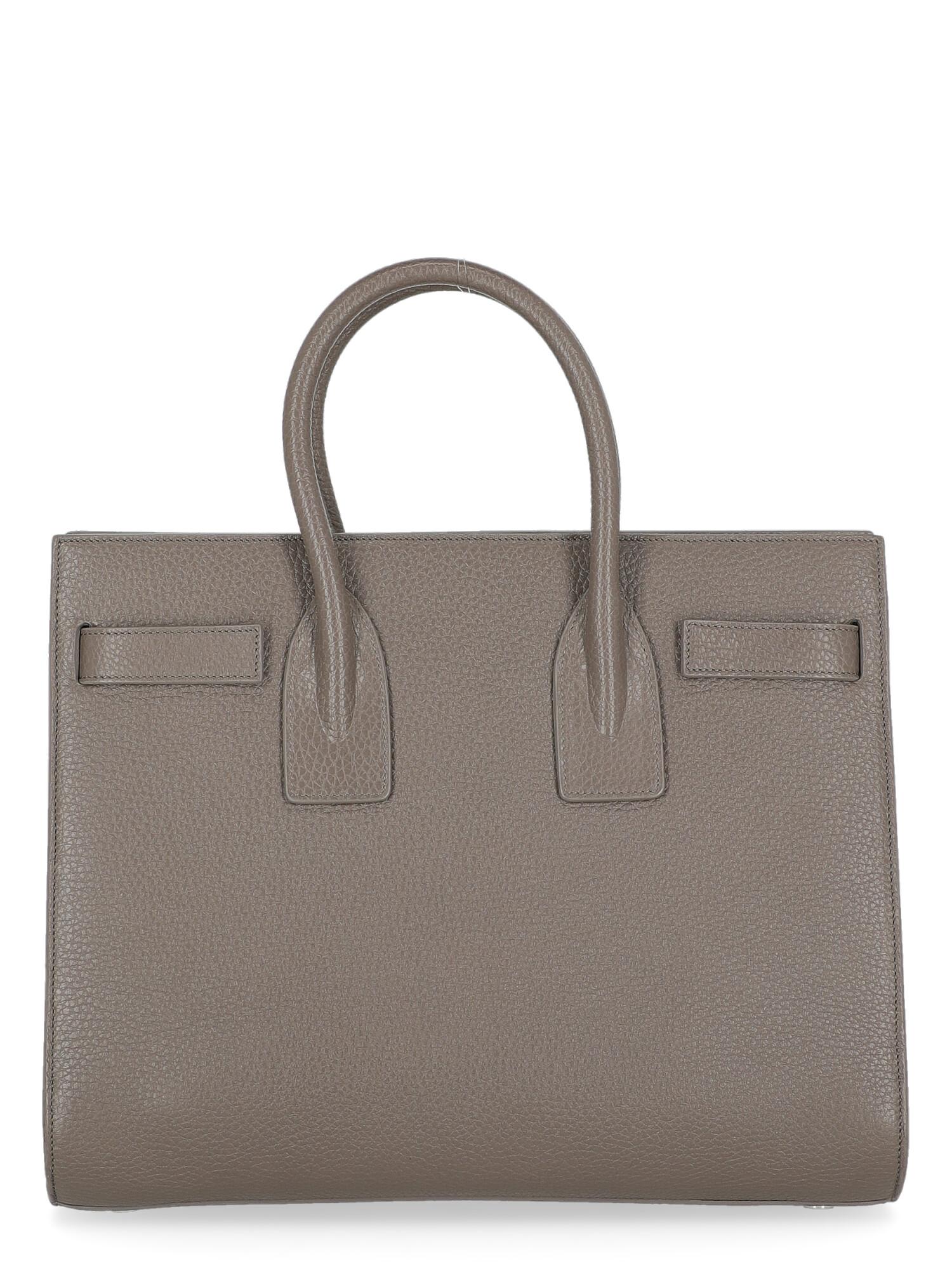 Saint Laurent  Women   Handbags  Sac De Jour Grey Leather  In Good Condition For Sale In Milan, IT