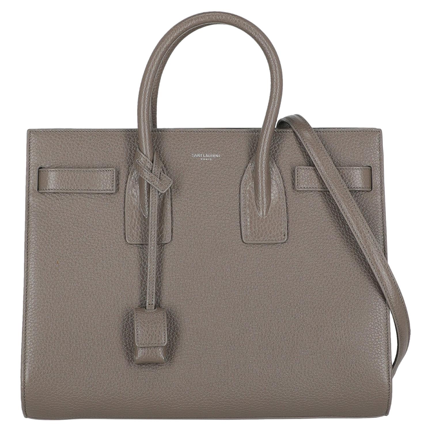 Saint Laurent  Women   Handbags  Sac De Jour Grey Leather  For Sale