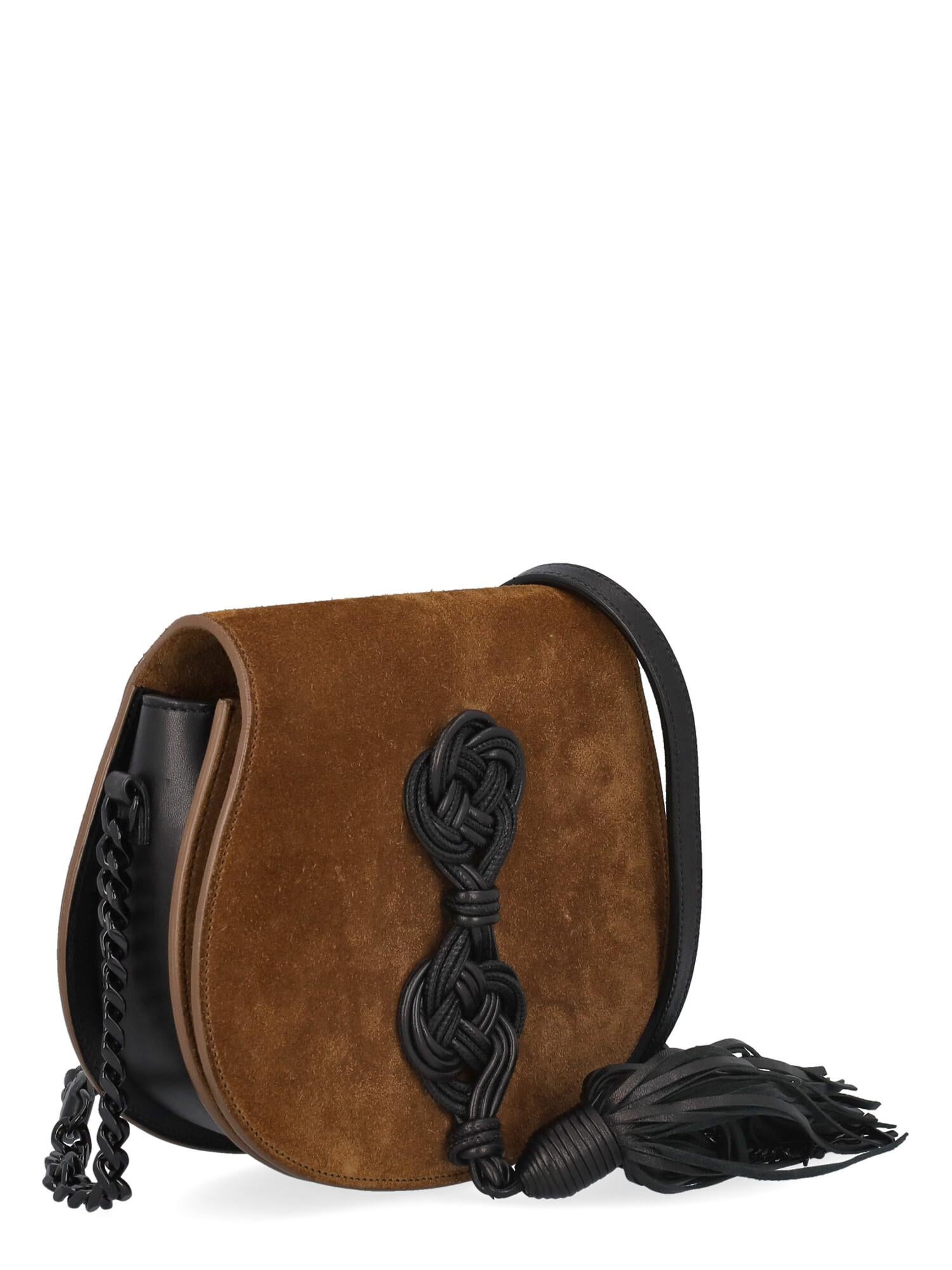 Saint Laurent  Women   Shoulder bags   Brown Leather  In Good Condition In Milan, IT