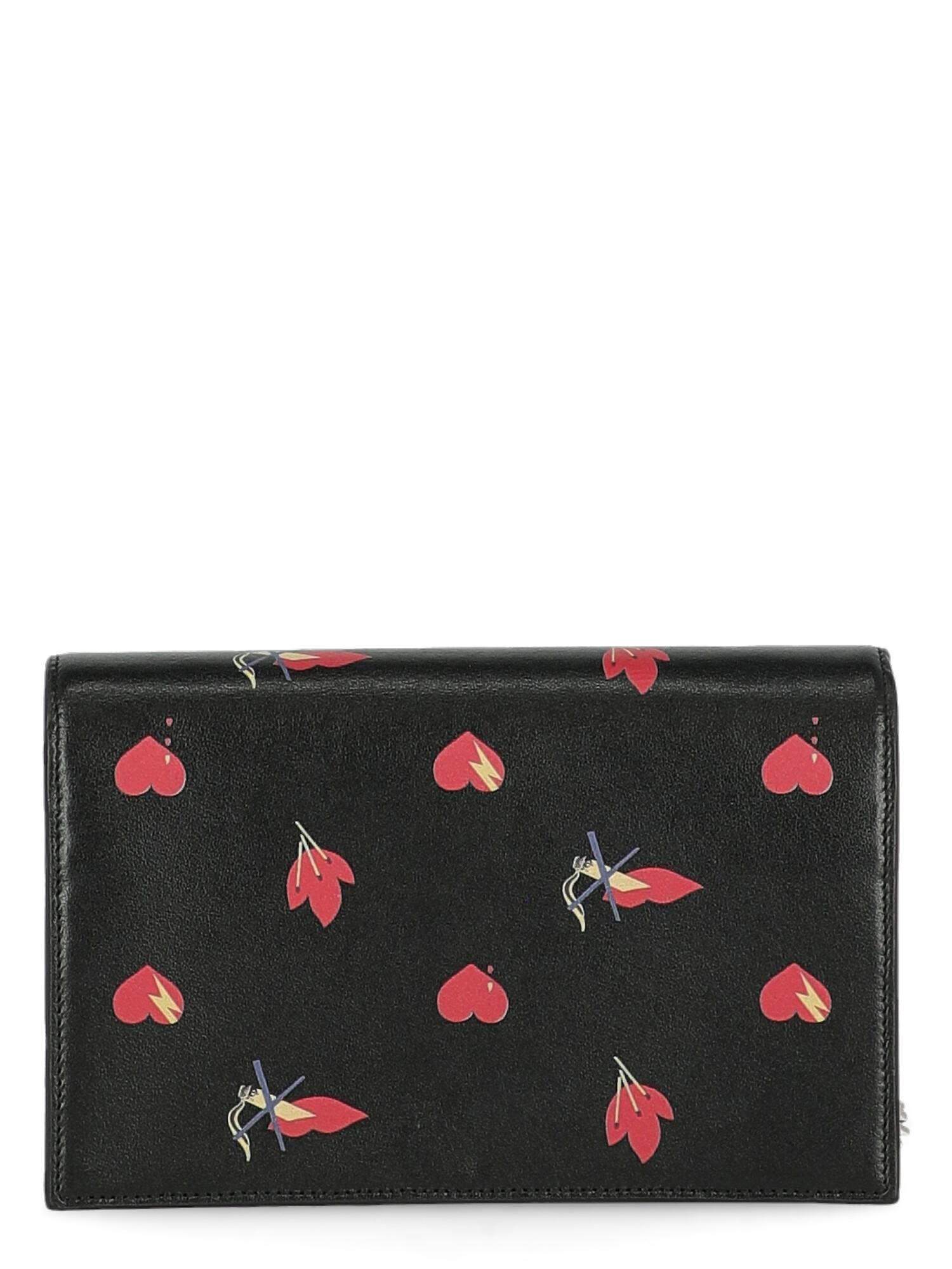 Women's Saint Laurent  Women Shoulder bags  Pompom Kate Black, Red Leather For Sale