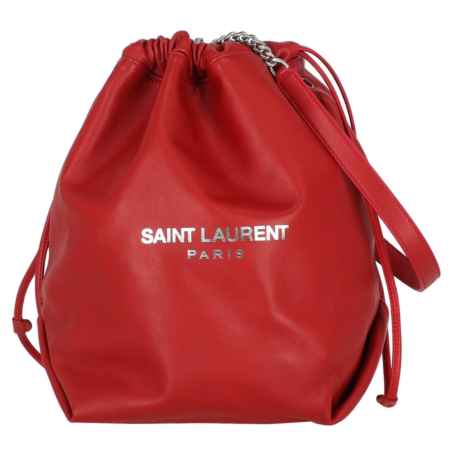 Saint Laurent Women  Shoulder bags Red Leather For Sale
