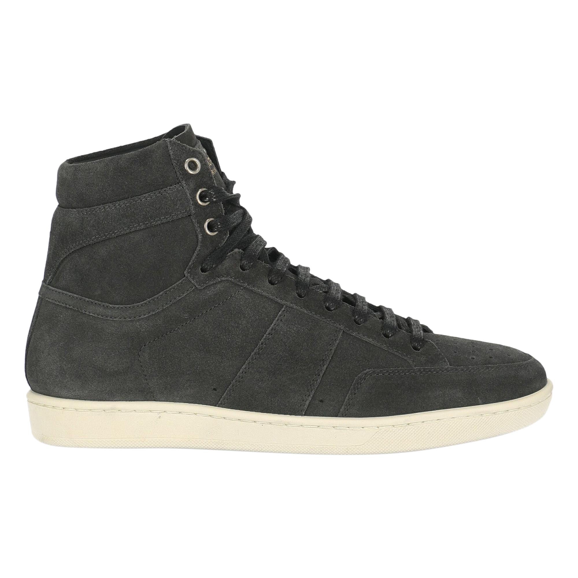 Saint Laurent Women  Sneakers Anthracite Leather IT 39 For Sale