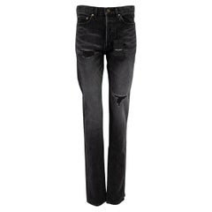 Saint Laurent Women's 2018 Distressed Slim Fit Jeans