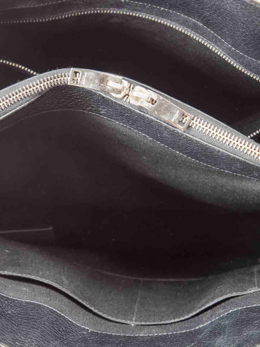 Saint Laurent Women's Black Grained Leather Sac de Jour Handbag 2