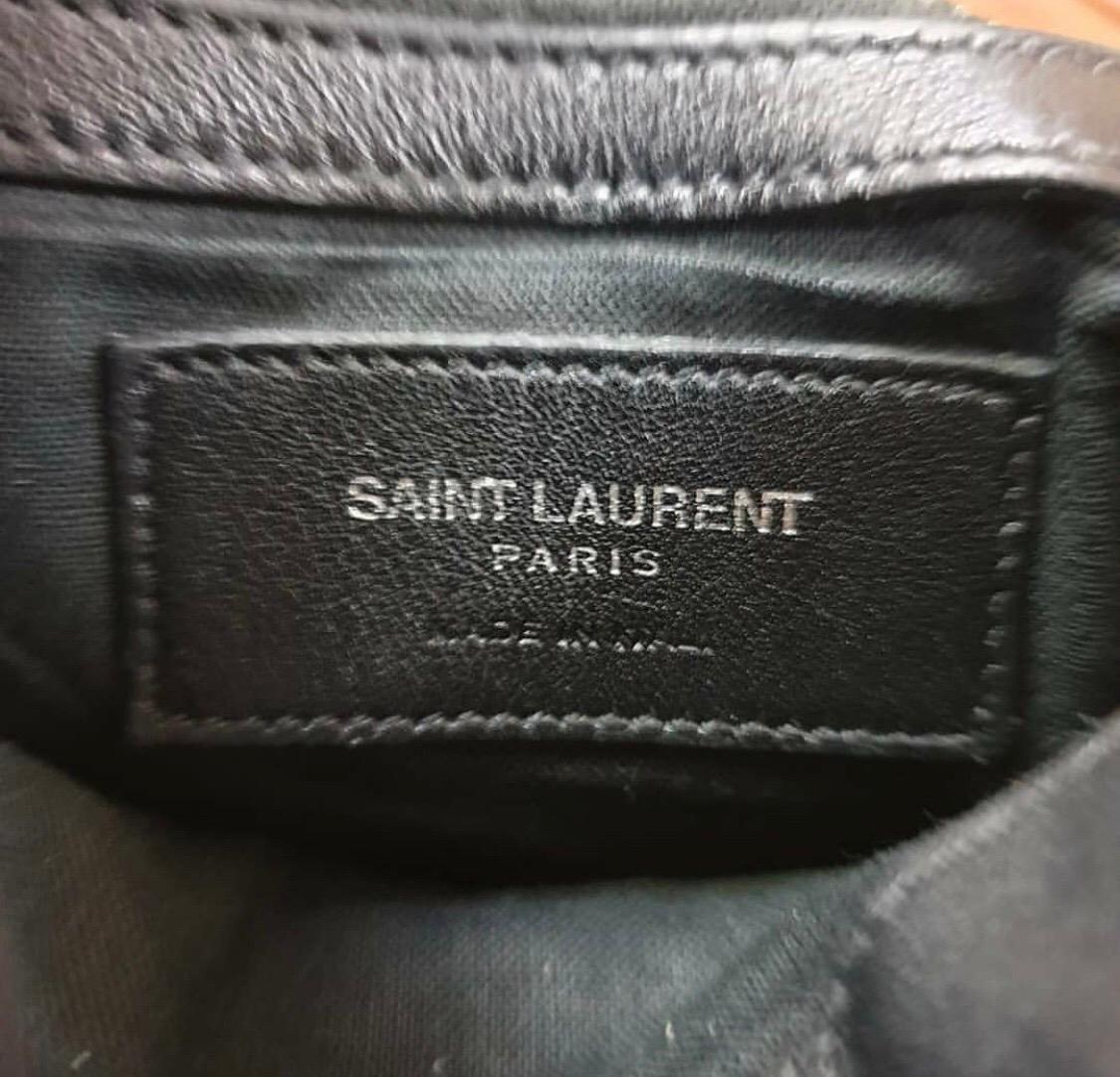 Saint Laurent Women's Black Lace-coated Leather Backpack 7
