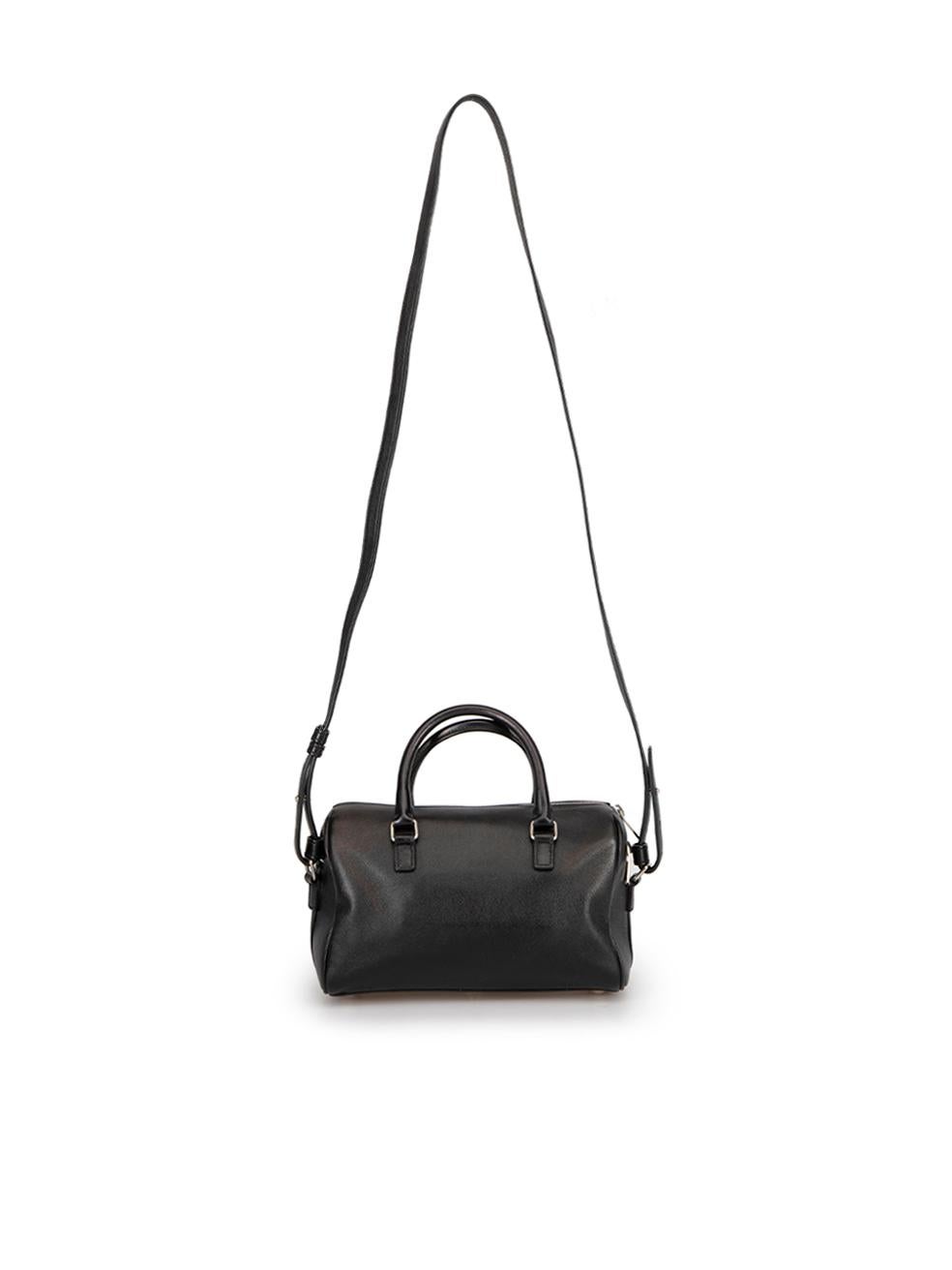 Saint Laurent Women's Black Leather Heart Studded Baby Duffle Bag In Good Condition In London, GB