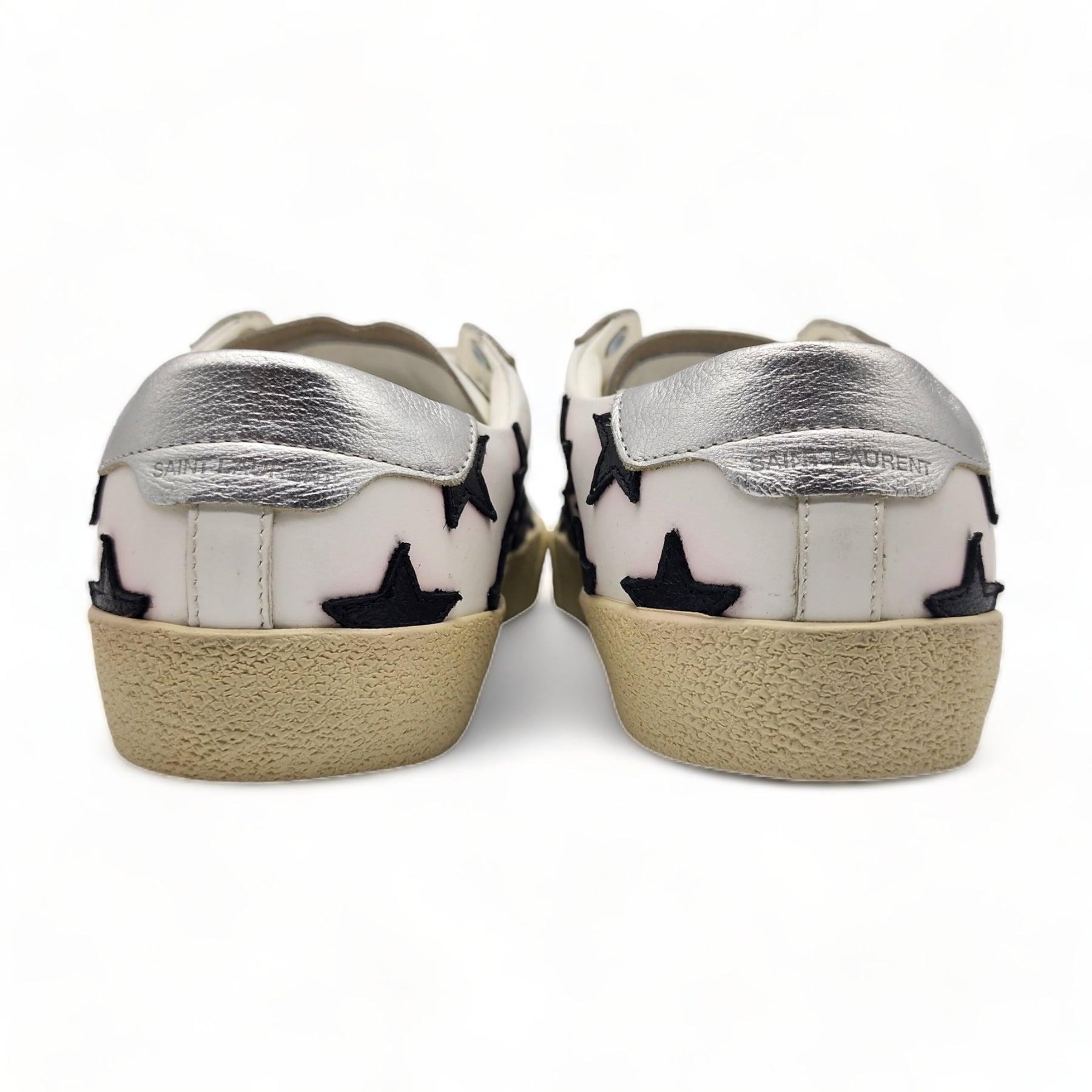Gray Saint Laurent Women's Court Sneakers For Sale
